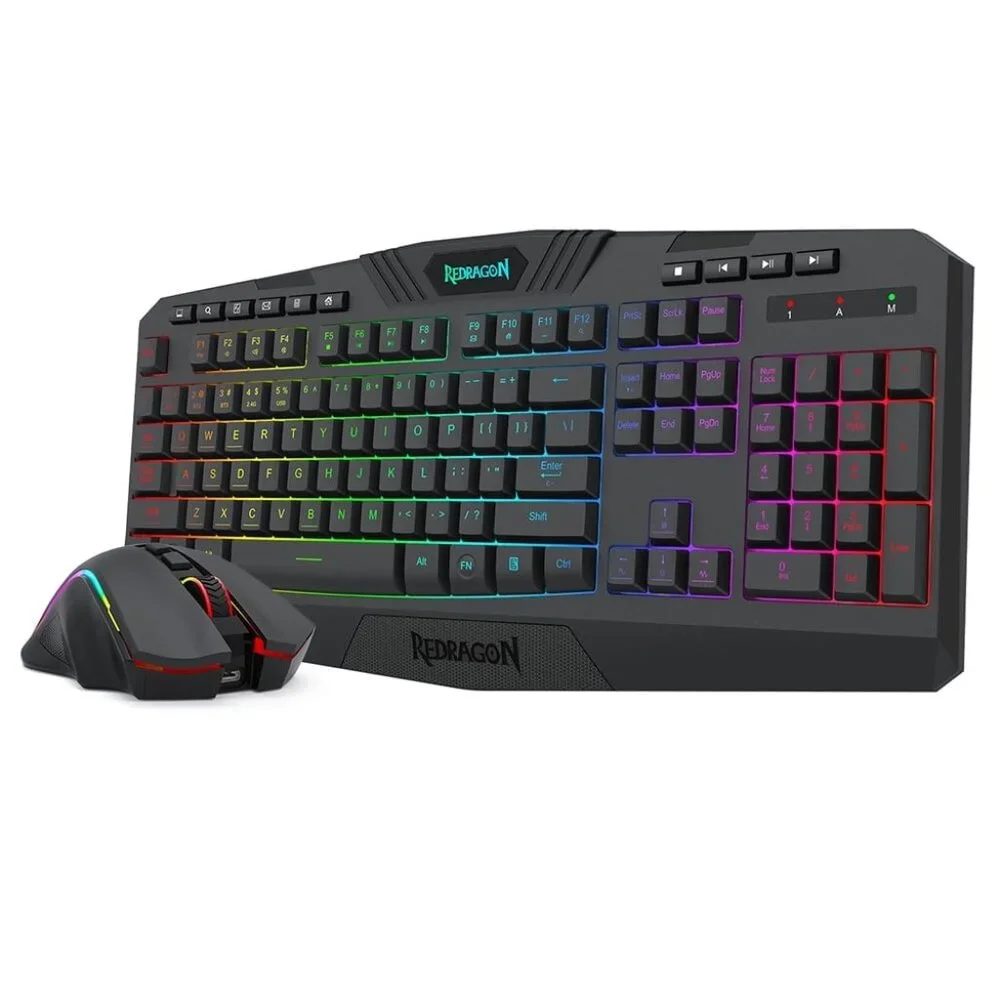 WIRELESS KEYBOARD MOUSE COMBO SET - New // RGB Backlit Gaming USB-C Bluetooth